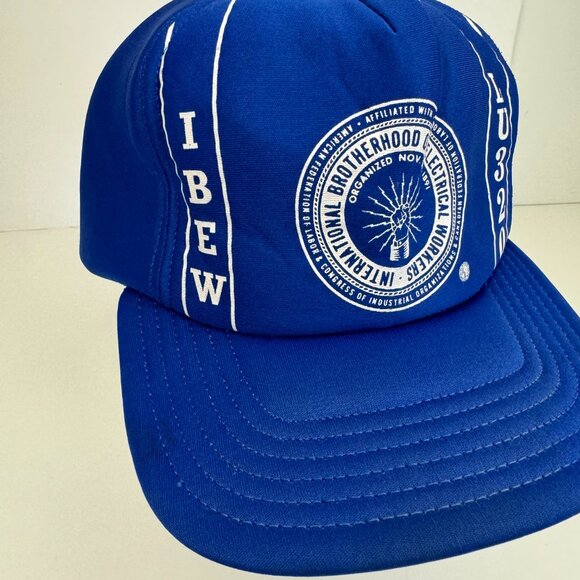 Vtg Blue IBEW LU320 International Brotherhood Electrical Worker Snapback Hat Cap - Picture 3 of 12
